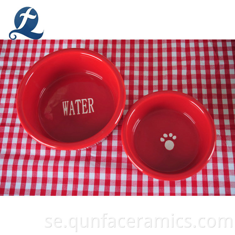 Främjande OEM Custom Design Ceramic Small Animal Pet Bowls Feeder